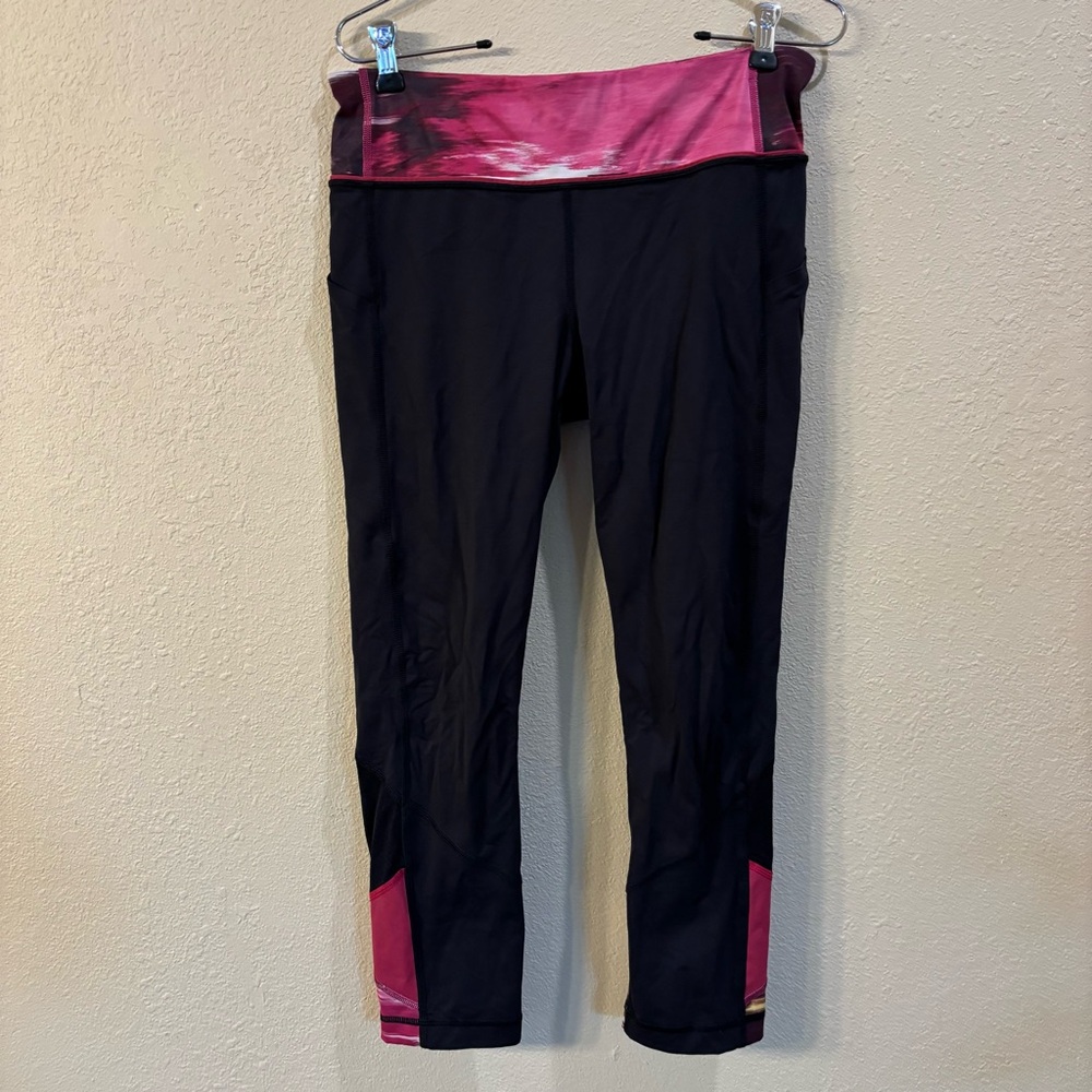 Athleta Black and Pink Leggings